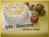 Apfel -Weincreme Torte 